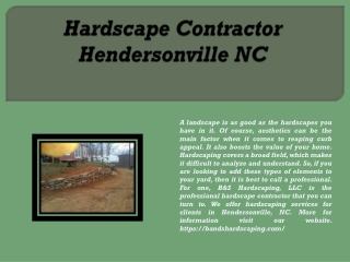 Hardscape Contractor Hendersonville NC