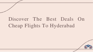 Flights To Hyderabad