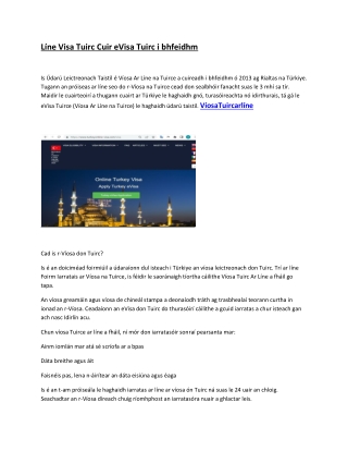TURKEY  Official Government Immigration Visa Application Online IRELAND CITIZENS
