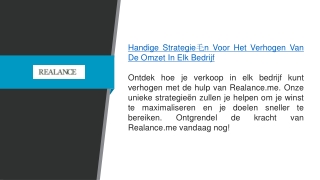 Nuttige strategieën voor het verhogen van verkoop in elk bedrijf  Realance.me