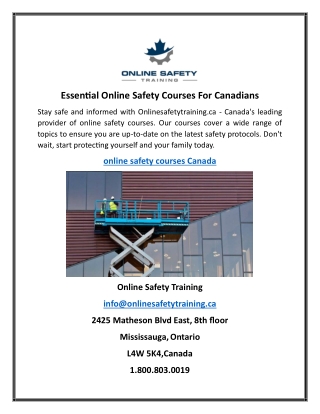Essential Online Safety Courses For Canadianss