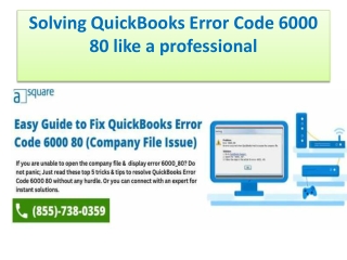 The Ultimate Guide to Fixing QuickBooks Error Code 6000 80