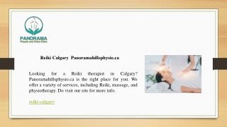 Reiki Calgary  Panoramahillsphysio.ca