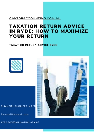 Taxation Return Advice in Ryde How to Maximize Your Return