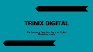 One-Stop Solution For your Business Marketing Needs | Trinix Digital