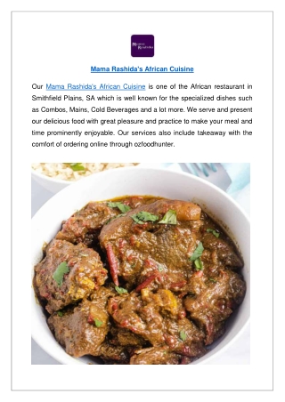 Up to 10% Offer Order now - Mama Rashidas African Cuisine