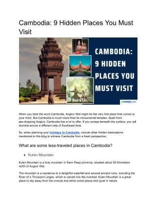 Cambodia_ 9 Hidden Places You Must Visit