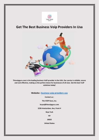 Get The Best Business Voip Providers In Usa
