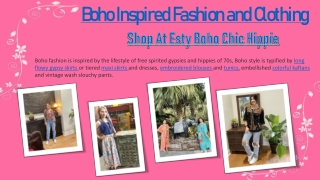 Boho Inspired Fashion and Clothing
