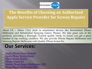 The Benefits of Choosing an Authorized Apple Service Provider for Screen Repairs