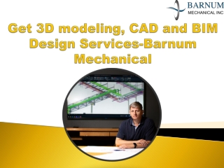 Get 3D modeling, CAD and BIM Design Services-Barnum Mechanical