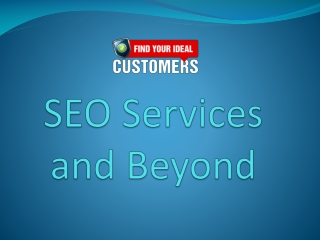 SEO Services and Beyond