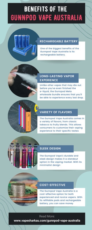 Benefits of the Gunnpod Vape Australia [Infographic]