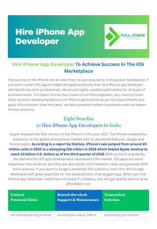 Hire iPhone App Developer