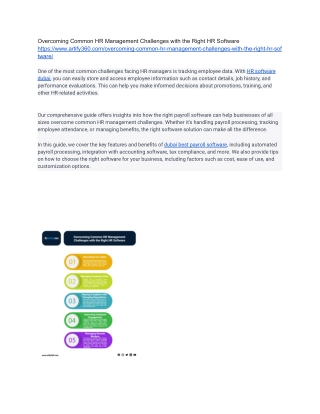 Overcoming Common HR Management Challenges with the Right HR Software