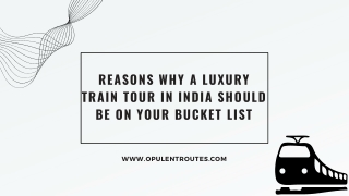 Reasons Why a Luxury Train Tour in India Should Be on Your Bucket List