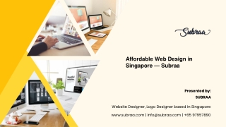 Affordable Web Design in Singapore — Subraa