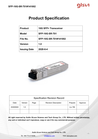 10G SFP  Transceiver