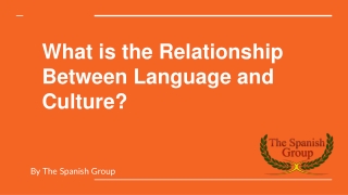 What is the Relationship Between Language and Culture?