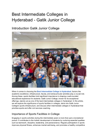 Best Intermediate Colleges in Hyderabad - Gatik Junior College (1)