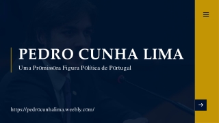 PEDRO CUNHA LIMA: Uma Promissora Figura Política de Portugal