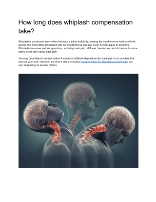 How long does whiplash compensation take?