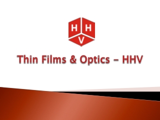 Thin Films & Optics - HHV