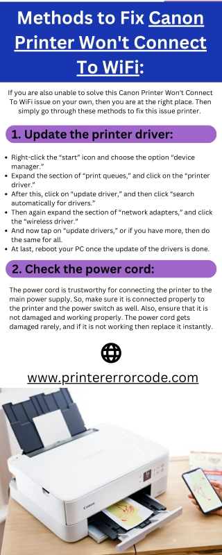 Canon Printer Won't Connect to WiFi - Fix It Now!