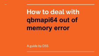 Fix QuickBooks out of memory error