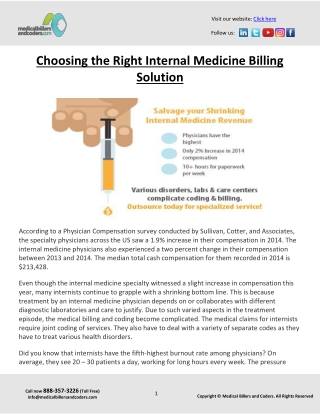 Choosing the Right Internal Medicine Billing Solution