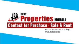 Commercial Properties for Sale in Mohali | Best Properties Mohali