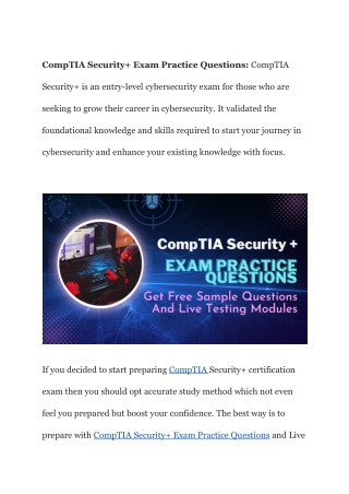 CompTIA Security  Exam Practice Questions_ Ace your CompTIA Security   Exam