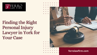 Finding the Right Personal Injury Lawyer in York for Your Case