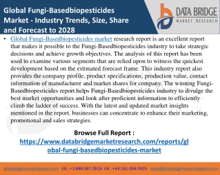 Fungi-Basedbiopesticides Market- Agricultural & Animal feed