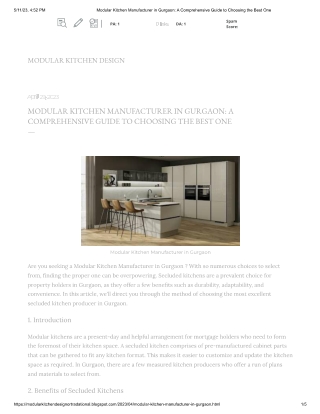 Modular Kitchen in Gurgaon | Regalo Kitchens