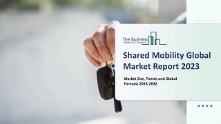 Shared Mobility Market 2023 - Share, Ongoing Trends, Size, Growth Rate