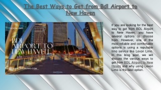 The Best Ways to Get from Bdl Airport to New Haven