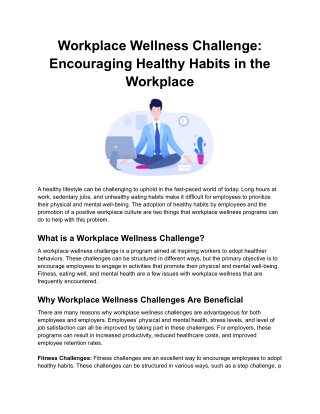 Workplace Wellness Challenge_ Encouraging Healthy Habits in the Workplace