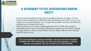 A proper guide to troubleshoot QuickBooks Error PS077