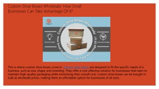 Custom Shoe Boxes Wholesale