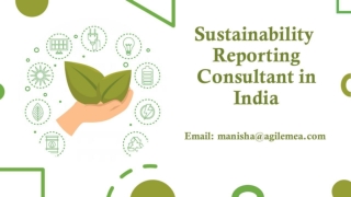 Agile Advisors, Sustainability Reporting Consultant in India