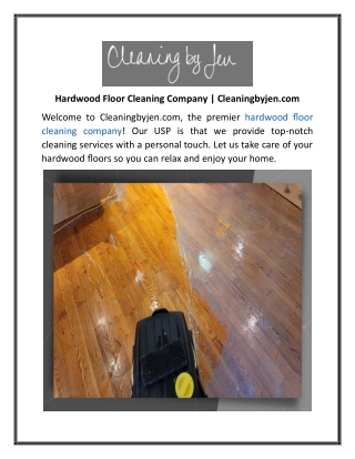 Hardwood Floor Cleaning Company Cleaningbyjen