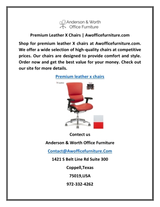 Premium Leather X Chairs | Awofficefurniture.com