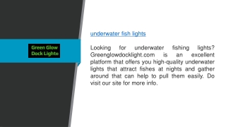 Underwater Fish Lights Greenglowdocklight.com