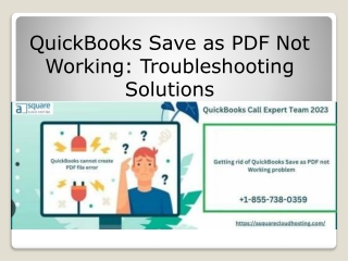 QuickBooks Save as PDF Not Working Troubleshooting Solutions