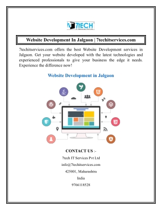 Website Development In Jalgaon  7techitservices.com