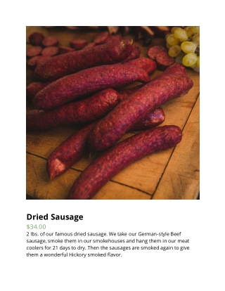 Dried Sausage