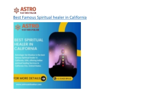 Best Famous Spiritual healer in California