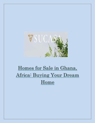 Affordable Homes for Sale in Ghana