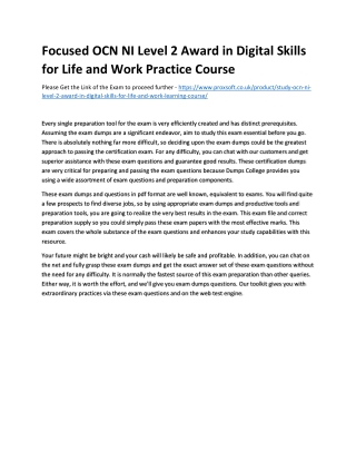 Focused OCN NI Level 2 Award in Digital Skills for Life and Work Practice Course